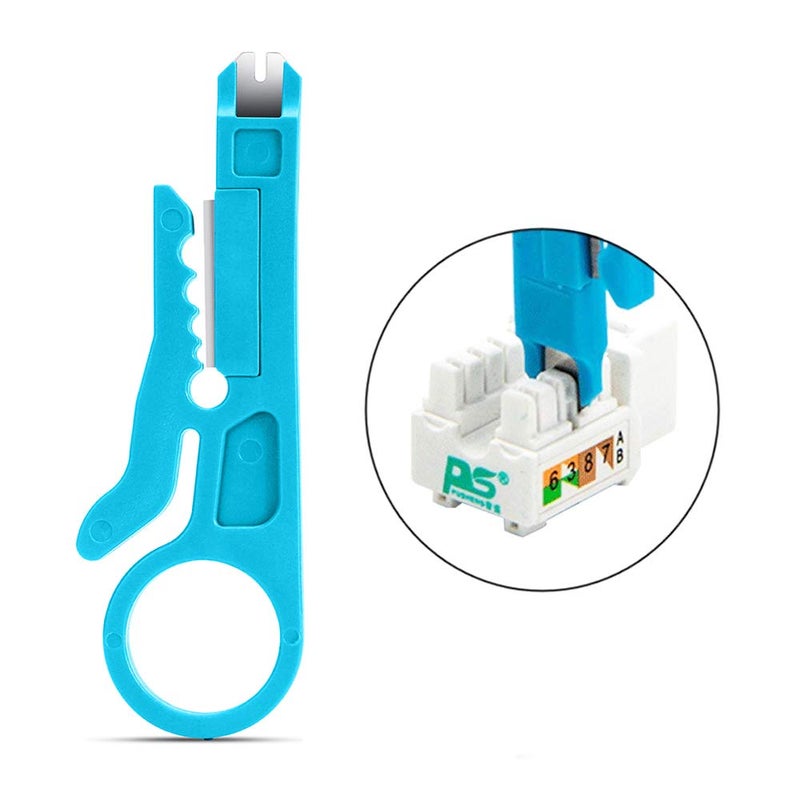 BUSHIBU Mini Wire Stripper, 6 Pcs Network Wire Stripper Punch Down Cutter for Network Wire Cable, RJ45/Cat5/CAT-6 Data Cable, Telephone Cable and Computer UTP Cable - Image 4